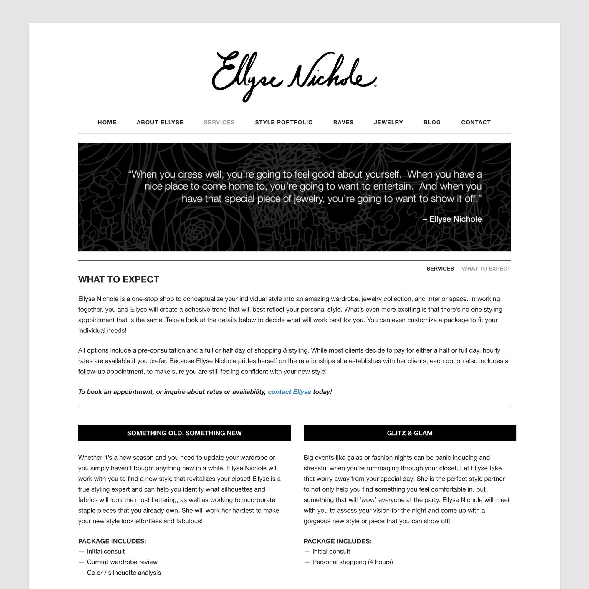 Ellyse Nichole Website